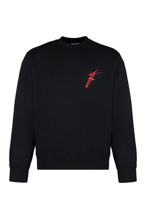 Cotton crew-neck sweatshirt-0